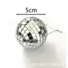 Pingente Bola de Espelho de Vidro de Natal Transfronteiriço Bola de Discoteca Refletiva Bola Laser Bar Decoração de Bolo Assado Plug-In