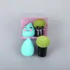 Creativo Lindo Bola Molienda Calabaza Gotas de Agua Forma Especial Huevo de Belleza Set Doble Uso Seco y Húmedo Huevo de Maquillaje Color Herramienta de Maquillaje Belleza