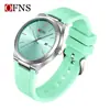 Nuevo Reloj de Hombre Transfronterizo Oufani, Simple de Tres Manecillas con Calendario para Negocios, Reloj de Cuarzo de Aspecto Elegante para Mujer con Patrón de Sol
