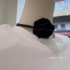 Joyería Transfronteriza Europea y Americana Hecho a Mano Flor Rosa Gargantilla Collar Exagerada Tela Flocada Diadema Francesa Cadena para el Cuello
