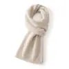 Nova coleção outono e inverno: Caxemira 100% pura, comprimento médio, quente e resistente ao frio, cachecol oversized, simples e versátil, cachecol de tricô