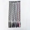 Peluca de Comercio Exterior, Cola de Caballo de Peluca, Trenza Boxeadora con Mechas, Peluca de Moda, Trenza Desordenada, Peluca de Seda de Alta Temperatura