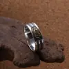 Atacado de fábrica joias de prata de lei S925 com cobre incrustado GU Virgem Maria anel simples masculino e feminino anel retrô europeu