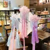 Estilo Pasador Hada Hanfu Súper Hada Infantil Adulto Accesorios para el Cabello Antiguos Tocado Borla Retro Fluyente Pasador de Ropa Antigua