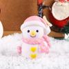 Lindo Dibujo Animado Pequeño Muñeco de Nieve Navidad Niños Regalo Pequeño Adorno Luminoso Luz de Ambiente de Mesita de Noche para Dormitorio Juguete Luminoso