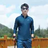 Ropa de Secado Rápido para Exteriores Camiseta Transpirable de Manga Larga para Mujer Ropa de Ciclismo de Secado Rápido para Hombre Cuello Alto Ropa Deportiva para Correr Montañismo Estilo Delgado de Verano