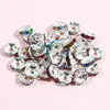 50 Piezas Pulseras Tobilleras de Hilo con Cuentas de Diamantes Circulares de Colores Cuentas Espaciadoras Círculos Redondos de Pedrería Accesorios de Joyería DIY