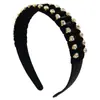 Diadema de terciopelo con pedrería de fábrica, ala ancha, decoración para fiestas y festivales europeos y americanos, diadema de lujo de alta gama