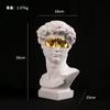 Ins Estilo Europeu Escultura David Head Base Resina Imitação Gesso Estátua Ornamentos Suprimentos de Arte para Esboço
