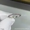 Anel de Contas Van Cleef & Arpels Versão Alta para Mulheres Banhado a Ouro Rosa 18K Esculpido com Precisão CNC Anel de Contas Redondas Empilhável para Dedo de Mulher Anéis de Casal