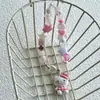Funda Universal para Teléfono Móvil Ins Girly Heart Linda Dibujo Animado Rosa Kt con Cuentas Cadena para Colgar DIY Cadena para Colgar Colgante Cámara CCD