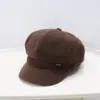 Boina plisada estilo japonés de pico de pato para mujer, nuevo sombrero artístico ecuestre vintage de primavera y otoño, gorra de vendedor de periódicos, cómoda y favorecedora para el rostro