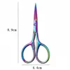 Tijeras de acero inoxidable para cejas tijeras de bordado tijeras de belleza rectas para pestañas herramienta hilo Tijeras de punta cabeza redonda tijeras de belleza