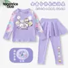 Nuevo Modelo 2025 Traje de Baño Infantil para Niñas, Dos Piezas de Manga Larga y Pantalón Largo, Secado Rápido, Protección Solar para Niños Mayores