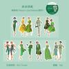 Buen Día Calcomanías de Cinta Serie Belleza Urbana Personaje Retro Manualidades Calcomanías Decorativas 8 Estilos