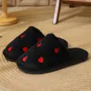 Zapatillas de Algodón Cálidas de Felpa con Suela Gruesa para Mujer, Puntera Cerrada, para Otoño e Invierno, Interiores y Exteriores, de Corazón, Transfronterizas, Zapatos Cálidos de Felpa para Mujer