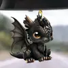 Colgante decorativo de acrílico con diseño de dragón lindo, colgante decorativo para espejo retrovisor de coche, decoración de árbol de Navidad, llavero