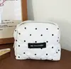 Nova Bolsa Simples Acolchoada de Bolinhas para Batom de Mão Bolsa de Cosméticos Bolsa Pequena de Armazenamento Porta-Moedas Mini Bolsa de Mão Portátil