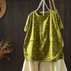 Top Blanco de Manga Corta para Mujer, Súper Elegante, Nuevo de Verano 2026, Estampado de Lunares Único, Patchwork