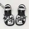 Sandalias Cerradas para Niña, Zapatos Infantiles para Verano, Suela Suave Antideslizante, Zapatos de Princesa para Bebé, Zapatos Blancos de Moda para Niña en Verano
