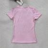 Al por mayor Europeo y Americano Exportación Transfronteriza Nueva Camiseta de Manga Corta para Mujer con Estampado Redonda Verano Modelo Aliexpress