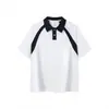 Camisa Polo de Verão em Algodão Puro com Ponto Jersey Vintage, Manga Curta para Casal, Algodão Puro, Moda Jovem Casual, Marca de Moda, Gola Lapela, Solta