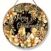Adornos Navideños Creativos Transfronterizos Artesanías de Madera Redondas Señales para Puerta Serie Colgante de Madera Colgantes Decorativos