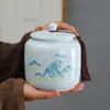 Tarro de Cerámica para Té Tarro Vacío Tarro Sellado Tamaño Grande Hogar Té Negro Té Verde Longjing Pu'er Tarro de Almacenamiento Tarro de Almacenamiento de Té a Prueba de Humedad