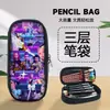Bolsa de papelería multicapa transfronteriza para niñas de primaria, estuche para lápices de gran capacidad para almacenamiento de papelería