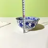 Tigela de Cerâmica para Sopa e Macarrão, Porcelana Azul e Branca de Alta Temperatura Tigela para Ramen Lanzhou, Tigela de Sopa Colorida com Salpicos de Óleo Sob Esmalte de 6 polegadas, Tigela de Macarrão Caracol