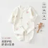 Roupas de Bebê Recém-Nascido para Outono, Macacão de Bebê Classe A, Roupa Íntima Base 100% Algodão, Macacão para Bebê de 0-3-6 Meses