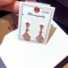 Novas Moda Coreia do Sul Banhado Prata S925 Pino Brinco Saia Exquisitos Super Brilhantes Diamante Elegantes Todos os Jogos Brincos para Mulheres