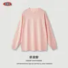 Personalizable 2025 Marca de Moda Holgada Manga Larga Hombre 260g 12 Colores Retro Americano Lavada Desgastada Camiseta de Manga Larga Primavera