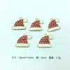 Colgantes navideños de dibujos animados, accesorios de joyería de aleación con goteo de aceite, collares, pulseras de bricolaje hechos a mano, colgantes de muñeco de nieve y copo de nieve al por mayor