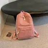 Mochila de Veludo para Mulheres Viagem Leve Mochila para o Dia a Dia 2026 Nova Tendência Outono Estilo College Mochila Escolar para Estudantes