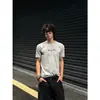 Camiseta de Verano Fresca de Fábrica con Puños Cónicos, Hombros Rectos y un Look Fuerte, Camiseta Básica Versátil Simple de Estilo Americano para Hombre