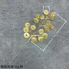 Flor artificial dourada de garfo único folha de ginkgo flor do amor eucalipto bola de cebola phalaenopsis fruta vermelha balde de bênção de Ano Novo material de flor