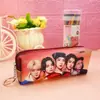 Han Xing accesorio tinta rosa straykids ive TWICE personalidad PU almacenamiento bolsa de papelería estuche de lápices accesorio estrella