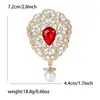 Comércio Exterior Transfronteiriço Europeu e Americano Criativo Retrô Strass Pingente Broche Feminino High-End Corsage Joia Pin Fabricante Atacado