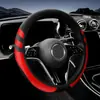 Funda para volante de coche con costuras de cuero, un artículo popular de exportación transfronteriza, apta para todas las estaciones, protector de volante sin anillo interior