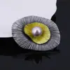 Broche Geométrico de Aleación Retro Japonés y Coreano Transfronterizo, Broche de Lujo de Alta Gama, Accesorios de Joyería para Mujer, Accesorios de Pin