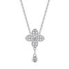 Collar de trébol de vacaciones con noria para mujer, plata de ley s925, circonita, diseño de nicho simple, cadena de clavícula ligera de lujo que combina con todo.