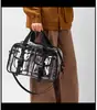 Bolsa de Viagem Transparente de PVC Portátil da Amazon para Mulheres, Grande Capacidade, Moda, Personalizada, Totalmente Transparente, Impermeável, Bolsa Transversal
