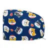 Gorro Quirúrgico Estampado Femenino Algodón Puro Gorro de Enfermera Gorro Baotou Nacido de la Luna Doctor de Clínica Dental y Estomatológica Gorro de Trabajo Masculino
