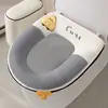 Cubierta para asiento de inodoro, nuevo estilo invierno 2026, forrada de felpa, apta para todas las estaciones, almohadilla impermeable para asiento de inodoro para uso doméstico