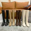 Botas Martin Slim com Zíper nas Costas de Design Exclusivo 2025 Outono/Inverno Nova Moda Versátil Confortável Botas de Cano Alto com Bico Quadrado