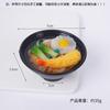 Tigela de ramen estilo japonês simulação de PVC Ishakaya pássaro queimando simulação de ornamentos de comida acessórios para casa de brincar de cozinha DIY