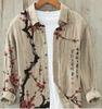 2024 Nueva Camisa Casual de Moda Más Vendida Hawaiana de Manga Larga con Hebilla para Hombre Moda Fuente Transfronteriza Fábrica