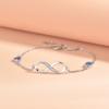 Venta caliente transfronteriza Pulsera de 8 palabras con símbolo infinito Pulsera de amor de zafiro para novia gratis en línea Transmisión en vivo roja Entrega de una pieza
