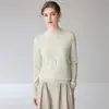 Suéter de cashmere com gola alta, novo modelo de inverno 2026, blusa básica feminina de cor sólida, justo, suéter curto de tricô macio
